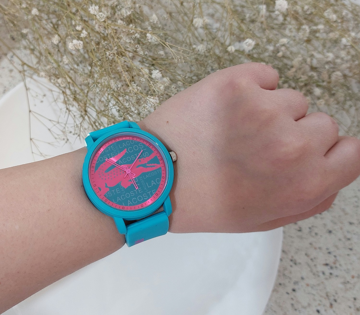 ساعت بند سیلیکونی طرح لاکوست Lacoste